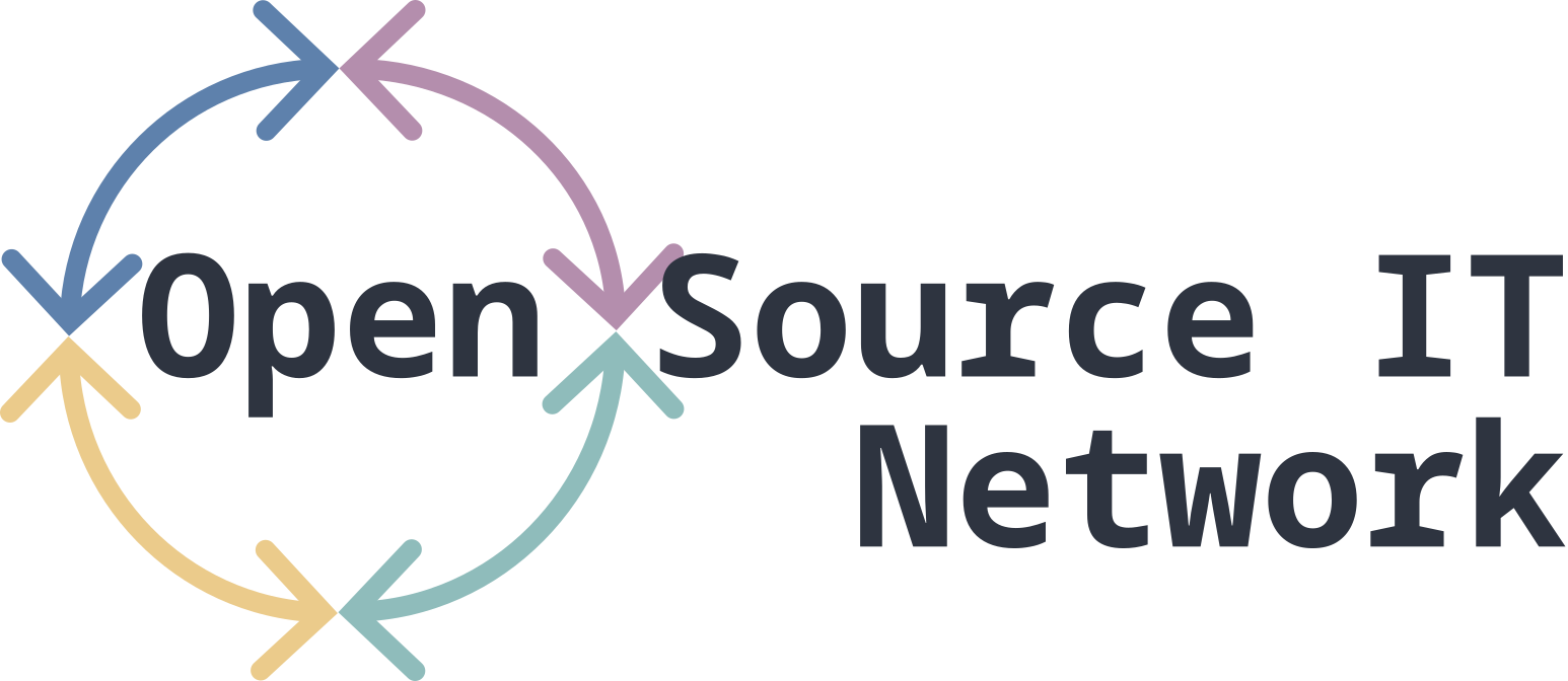 A circle formed of four arrows, each pointing to both the arrow ahead of and behind it